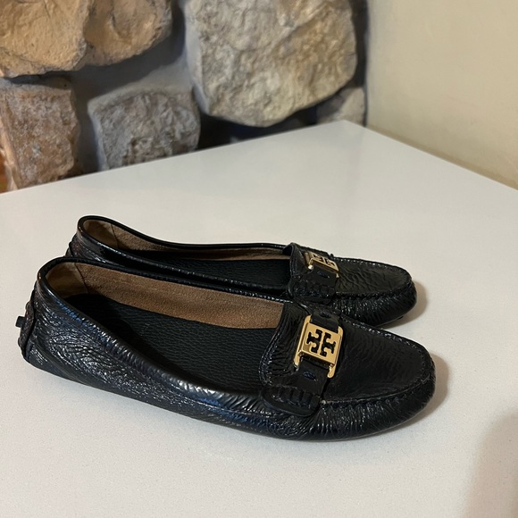Tory Burch Kendrick Driver Loafers in Blue Size 7.5 - Picture 3 of 14